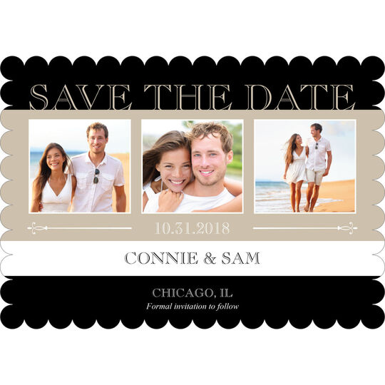 Black Blissful Love Photo Save the Date Cards